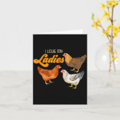 Funny Farmer Gift - I Love My Ladies Chicken Kaart (Gele Bloem)