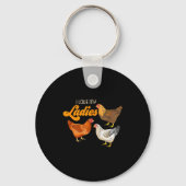 Funny Farmer Gift - I Love My Ladies Chicken Sleutelhanger (Voorkant)