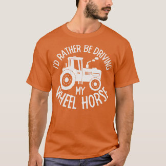 Funny Farmer Tractor Farming Ranch Agriculture Whi T-shirt