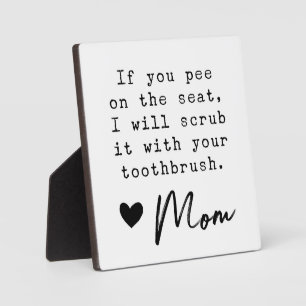 Funny Farmhouse Kind Bathroom Sign Fotoplaat