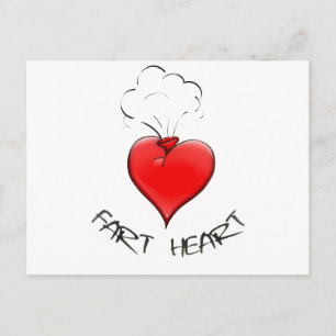 Funny Fart Heart Briefkaart