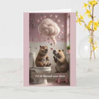 Funny Fart Valentine's Day Holiday Card Kaart