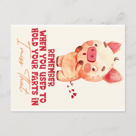 Funny Farting Briefkaart (Voorkant)