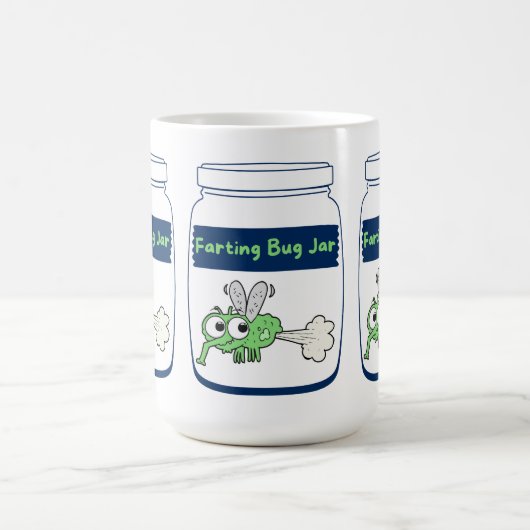 Funny farting Bug Jar Koffiemok (Center)