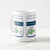 Funny farting Bug Jar Koffiemok (Voorkant links)