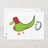 Funny Farting Duck Briefkaart (Voorkant / Achterkant)