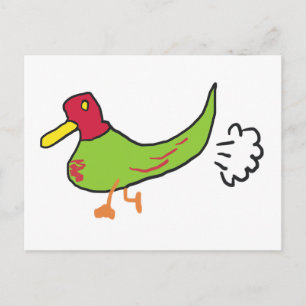 Funny Farting Duck Briefkaart