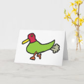 Funny Farting Duck Kaart (Gele Bloem)