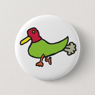 Funny Farting Duck Ronde Button 5,7 Cm