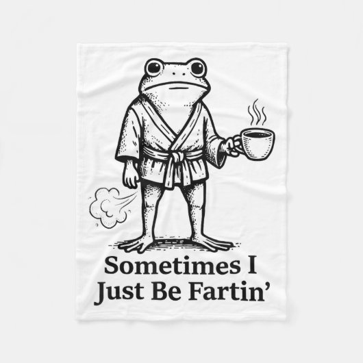 Funny Farting Frog Fart Joke Sometimes I Just Be F Fleece Deken (Voorkant)