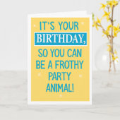 Funny Farty Sloth Birthday Kaart (Gele Bloem)