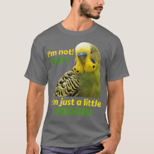 Funny Fat Budgie Green Paraket Parrot T-shirt