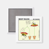 Funny Fat Bumblebee Cartoon Dieting Humor Magneet (Voorkant / Achterkant)