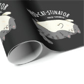 Funny Fat Cat Pun Dark BG Cadeaupapier (Rol Hoek)