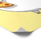 Funny Fat Unicorn Eating Pepperoni Pizza Poster (Hoek)