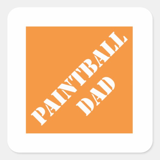 Funny Father Dadisms Paintball Paintball Vierkante Sticker (Voorkant)