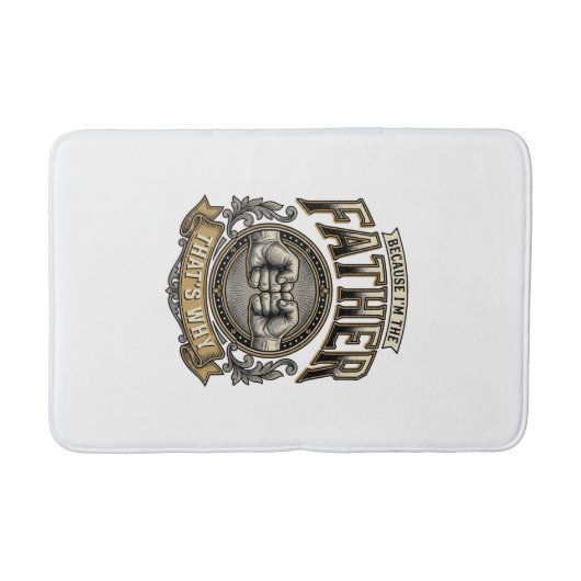 Funny Father Fist Bump Vintage Engraving Shirt Des Badmat (Voorkant)