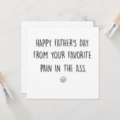Funny Fathers Day Card Gift Kaart (Voorkant / Achterkant in situ)