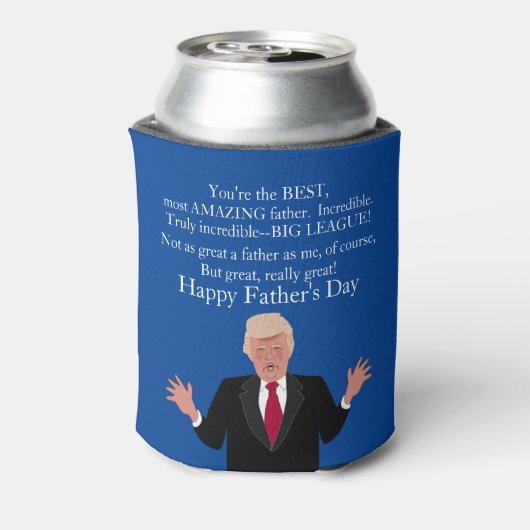 Funny Fathers Day Gift Donald Trump Grote Vader Blikjeskoeler (Blikje Achterkant)