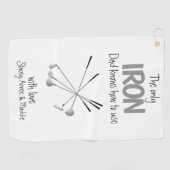 Funny Fathers Day Golfhanddoek (Horizontaal)