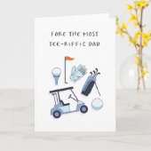 Funny Fathers Day Kaart - Golf Theme (Gele Bloem)