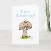 Funny Fathers Day Lovable Cartoon Fun Guy Mushroom Kaart (Voorkant)