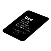Funny Fathers Day Quote Fun Personalized Kaart Magneet (Linkerzijde)