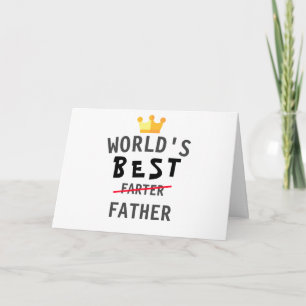 Funny Fathers Day World's best farter Kaart