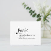 Funny Fauntie Definition Briefkaart (Staand voorkant)