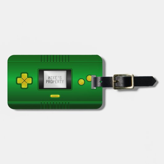 Funny faux gamepad console retro gaming bagagelabel (Voorkant horizontaal)