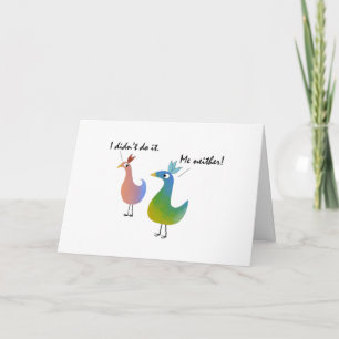 Funny Feathers ~ Personaliseer een 21e late verjaa Kaart