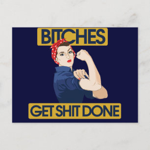 Funny feminist humor briefkaart