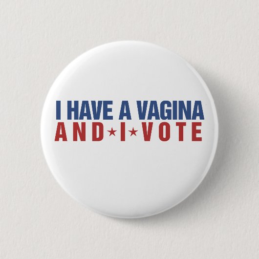 Funny feminist humor ronde button 5,7 cm (Voorkant)