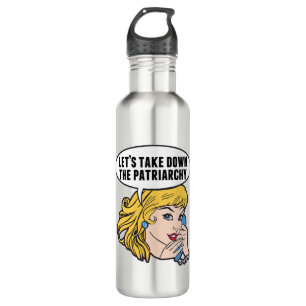 Funny Feminist Pop Art Anti Patriarchy Retro Women Waterfles