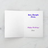 Funny Femme Rock Singer Carte d'anniversaire (Intérieur)