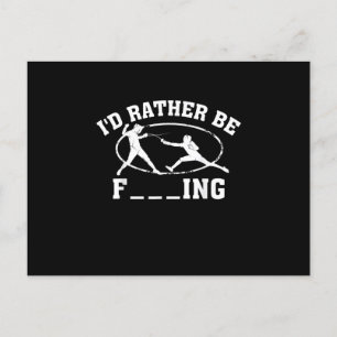 Funny Fencing Sport Gift Cute Fencers Fighters Aankondigingskaart