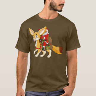 Funny Fennec Fo Lover Santa Riding Fennec Chris T-shirt