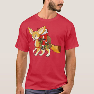 Funny Fennec Fo Lover Santa Riding Fennec Chris T-shirt