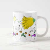 Funny Ferret Face Extra Grote Mok (Rechts)