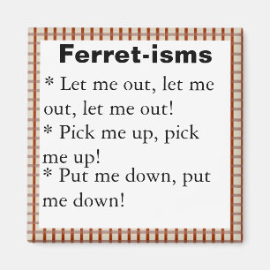 Funny Ferret-ism Quotes Magneet