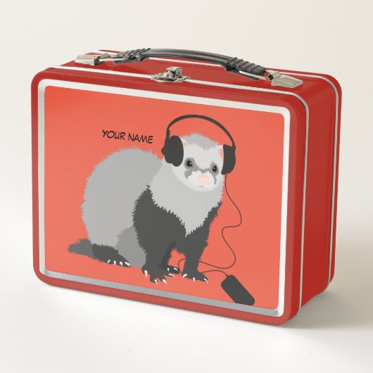 Funny Ferret Music Lover Name (Voorkant)