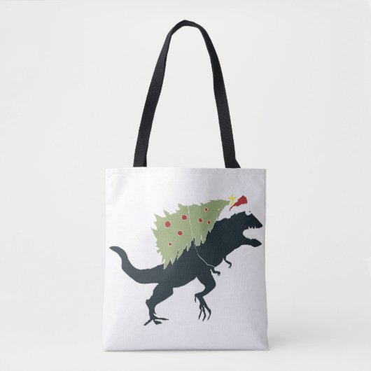 Funny Festive Dino Christmas Draagtas (Voorkant)