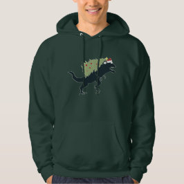 Funny Festive Dino Christmas Hoodie