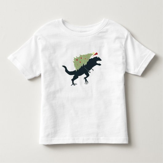 Funny Festive Dino Christmas Kinder Shirts (Voorkant)