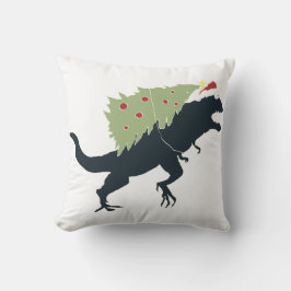 Funny Festive Dino Christmas Kussen