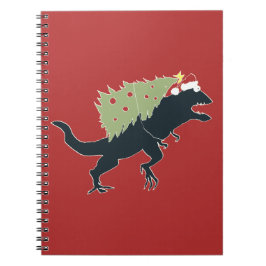 Funny Festive Dino Christmas Notitieboek
