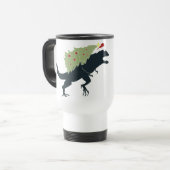 Funny Festive Dino Christmas Reisbeker (Voorkant links)