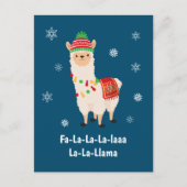 Funny Festive Llama Pun Carte de vacances (Devant)