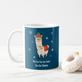 Funny Festive Llama Pun Kerstmis Koffiemok