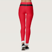 Funny Festive Rouge Noël Elf Leggings (Dos)